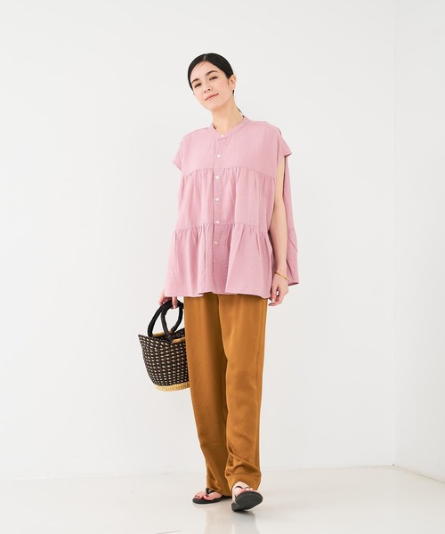 collex（コレックス）の「切替ギャザーブラウス（シャツ/ブラウス・レディース・ブラック/ピンク/ベージュ・フリー）」の16枚目の写真