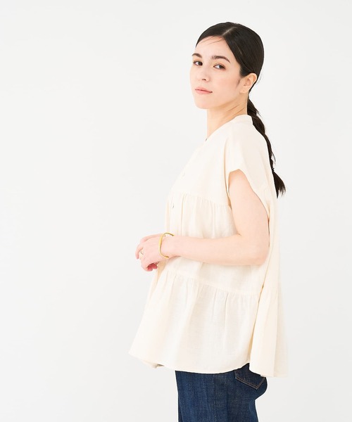 collex（コレックス）の「切替ギャザーブラウス（シャツ/ブラウス・レディース・ブラック/ピンク/ベージュ・フリー）」の21枚目の写真