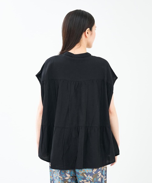 collex（コレックス）の「切替ギャザーブラウス（シャツ/ブラウス・レディース・ブラック/ピンク/ベージュ・フリー）」の5枚目の写真