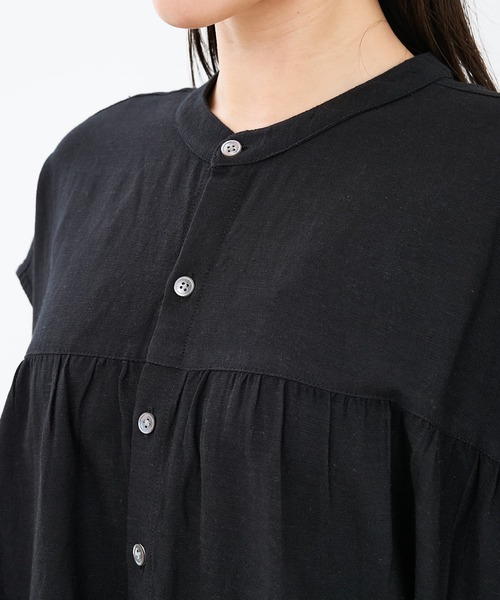 collex（コレックス）の「切替ギャザーブラウス（シャツ/ブラウス・レディース・ブラック/ピンク/ベージュ・フリー）」の7枚目の写真