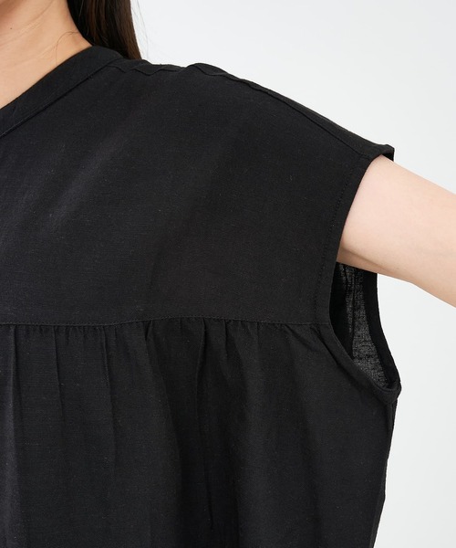 collex（コレックス）の「切替ギャザーブラウス（シャツ/ブラウス・レディース・ブラック/ピンク/ベージュ・フリー）」の8枚目の写真