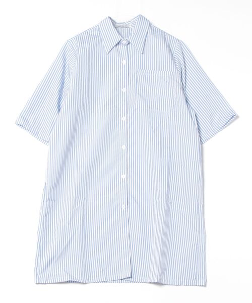 urge：（アージコロン ）の「【URGE：】ストライプ 半袖 シャツ ワンピース（シャツワンピース・レディース・ブラック/ブルー・SMALL/MEDIUM/LARGE/X-LARGE）」の9枚目の写真