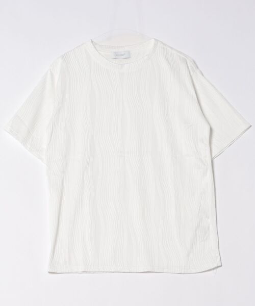 +CLOSET(プラスクローゼット)の「ウェーブテクスチャTシャツ(Tシャツ/カットソー・メンズ・グレー/ホワイト/ブラック・X-LARGE/LARGE/MEDIUM)」の12枚目の写真
