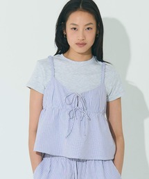 Bibiy. オフショルダーキャミソール 青白ストライプ KAMITSUBAKI STUDIO×HELLO OSAKA】キーホルダー2個セット 影駅 観歌