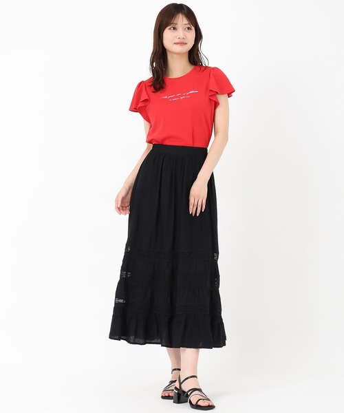 MISCH MASCH(ミッシュマッシュ)の「2025春夏新作 レース切替ティアードスカート(スカート・レディース・ブラック/ホワイト・フリ-)」の13枚目の写真