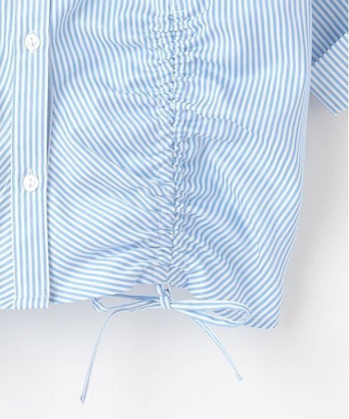 by LOVEiT（バイラビット）の「ドロストオーバーシャツ（シャツ/ブラウス・キッズ・オフホワイト/ブルー・120cm/130cm/140cm/150cm/160cm）」の6枚目の写真