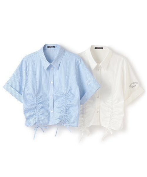 by LOVEiT（バイラビット）の「ドロストオーバーシャツ（シャツ/ブラウス・キッズ・オフホワイト/ブルー・120cm/130cm/140cm/150cm/160cm）」の8枚目の写真