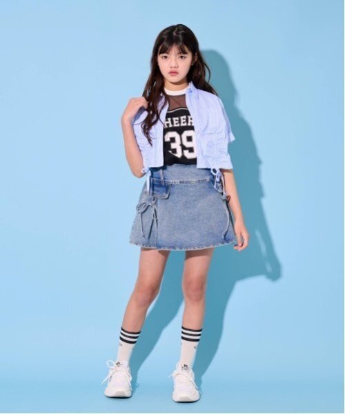 by LOVEiT（バイラビット）の「ドロストオーバーシャツ（シャツ/ブラウス・キッズ・オフホワイト/ブルー・120cm/130cm/140cm/150cm/160cm）」の10枚目の写真