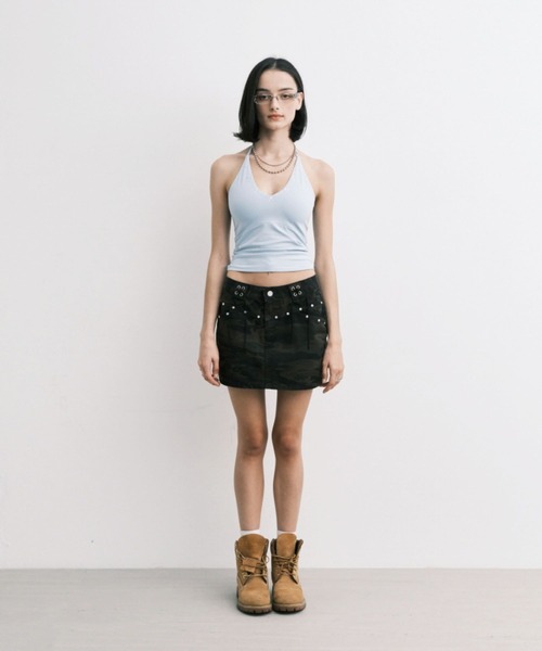 Midnight Move（ミッドナイトムーブ）の「Midnight Move／BELTスカート（スカート・レディース・カーキ/ブラック・SMALL）」の13枚目の写真