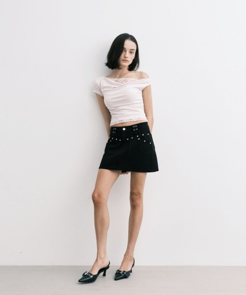 Midnight Move（ミッドナイトムーブ）の「Midnight Move／BELTスカート（スカート・レディース・カーキ/ブラック・SMALL）」の17枚目の写真