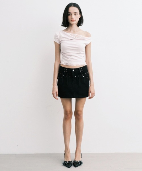 Midnight Move（ミッドナイトムーブ）の「Midnight Move／BELTスカート（スカート・レディース・カーキ/ブラック・SMALL）」の18枚目の写真