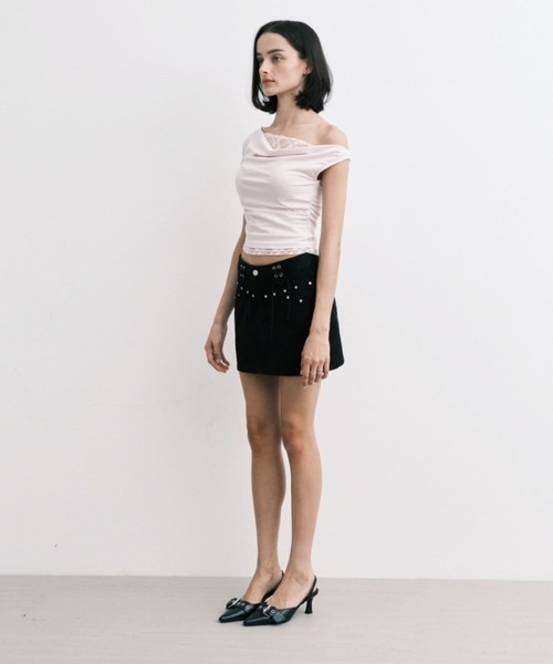 Midnight Move（ミッドナイトムーブ）の「Midnight Move／BELTスカート（スカート・レディース・カーキ/ブラック・SMALL）」の19枚目の写真