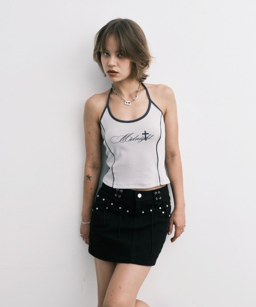 Midnight Move（ミッドナイトムーブ）の「Midnight Move／BELTスカート（スカート・レディース・カーキ/ブラック・SMALL）」の5枚目の写真