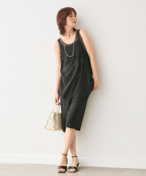 RIVE DROITE（リヴドロワ）の「【à Nice （ア ・ニース）】バミューダパンツ（その他パンツ・レディース・ブラック・36/38）」の2枚目の写真