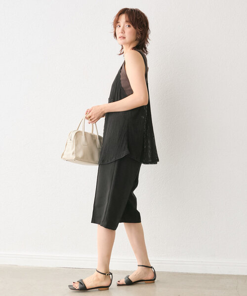 RIVE DROITE（リヴドロワ）の「【à Nice （ア ・ニース）】バミューダパンツ（その他パンツ・レディース・ブラック・36/38）」の4枚目の写真