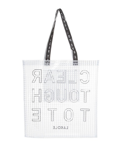 LAKOLE（ラコレ）の「クリアチェックトートバッグ / 494812（トートバッグ・レディース・ブラック/ホワイト・FREE）」の4枚目の写真