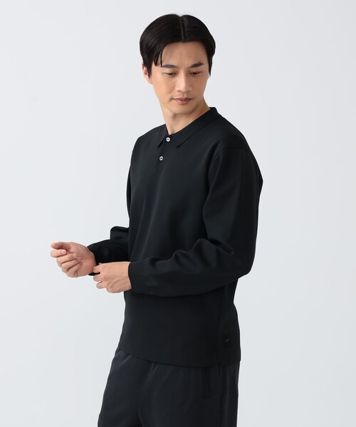 BEAMS GOLF(ビームスゴルフ)の「▲B.G.THREE / ALL-TIME ロングスリーブ ニットポロシャツ(ニット/セーター・メンズ・ブラック/ホワイト/ネイビー・LARGE/MEDIUM)」の5枚目の写真