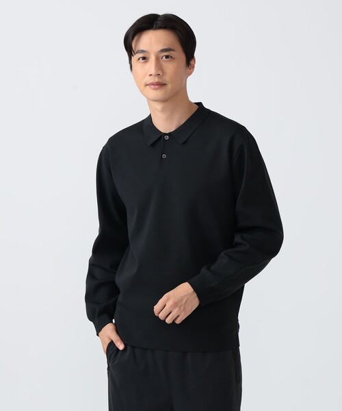 BEAMS GOLF(ビームスゴルフ)の「▲B.G.THREE / ALL-TIME ロングスリーブ ニットポロシャツ(ニット/セーター・メンズ・ブラック/ホワイト/ネイビー・LARGE/MEDIUM)」の6枚目の写真