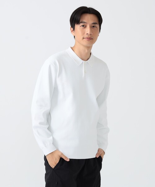 BEAMS GOLF(ビームスゴルフ)の「▲B.G.THREE / ALL-TIME ロングスリーブ ニットポロシャツ(ニット/セーター・メンズ・ブラック/ホワイト/ネイビー・LARGE/MEDIUM)」の9枚目の写真