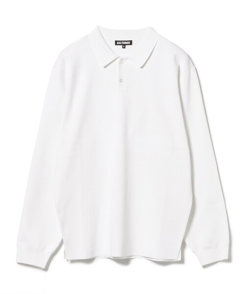 BEAMS GOLF(ビームスゴルフ)の「▲B.G.THREE / ALL-TIME ロングスリーブ ニットポロシャツ(ニット/セーター・メンズ・ブラック/ホワイト/ネイビー・LARGE/MEDIUM)」の13枚目の写真