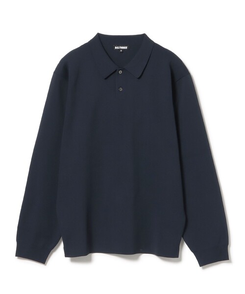 BEAMS GOLF(ビームスゴルフ)の「▲B.G.THREE / ALL-TIME ロングスリーブ ニットポロシャツ(ニット/セーター・メンズ・ブラック/ホワイト/ネイビー・LARGE/MEDIUM)」の19枚目の写真