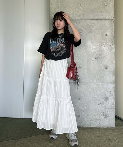 AS KNOW AS plus（アズノゥアズプラス）の「●ヴィンテージ風プリント オーバーサイズ半袖Tシャツ（Tシャツ/カットソー・レディース・ブラック/グレー/ブルー・FREE）」の8枚目の写真