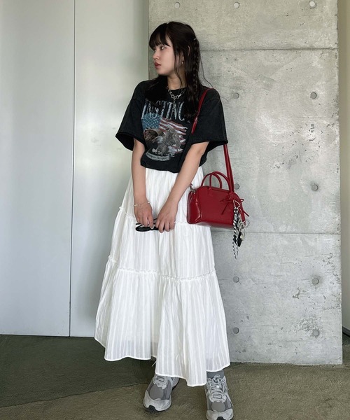 AS KNOW AS plus（アズノゥアズプラス）の「●ヴィンテージ風プリント オーバーサイズ半袖Tシャツ（Tシャツ/カットソー・レディース・ブラック/グレー/ブルー・FREE）」の9枚目の写真