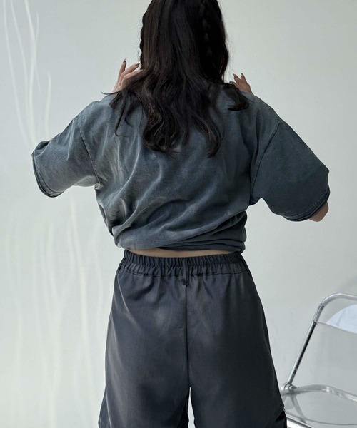 AS KNOW AS plus（アズノゥアズプラス）の「●ヴィンテージ風プリント オーバーサイズ半袖Tシャツ（Tシャツ/カットソー・レディース・ブラック/グレー/ブルー・FREE）」の21枚目の写真