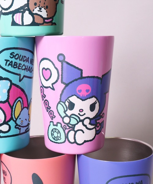 OS)【sanrio】カップホルダーにもなる ステンレス タンブラー[460ml