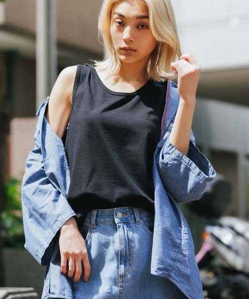 United Athle(ユナイテッドアスレ)の「▲【UNITED ATHLE】5.6オンス イージータンクトップ(タンクトップ・メンズ・ネイビー/ブラック・M/L/XL)」の2枚目の写真