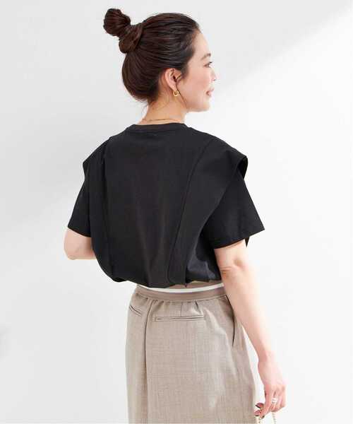 B.C STOCK(ベーセーストック)の「《追加》【WEB限定】ウォッシャブル / 接触冷感 ラッフルショルダーTシャツ(Tシャツ/カットソー・レディース・ホワイト・FREE)」の15枚目の写真