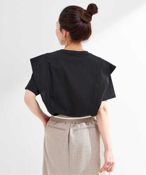B.C STOCK(ベーセーストック)の「《追加》【WEB限定】ウォッシャブル / 接触冷感 ラッフルショルダーTシャツ(Tシャツ/カットソー・レディース・ホワイト・FREE)」の16枚目の写真