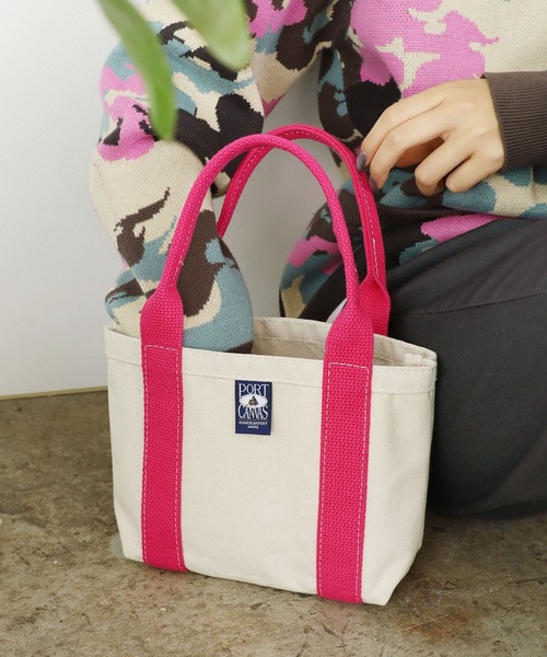 PORT CANVAS(ポートキャンバス)の「PORT CANVAS/ポートキャンバス small TOTE BAG スモールトートバッグ ハンドバッグ(トートバッグ・レディース・ホワイト系2/ホワイト系1/ホワイト系4・FREE)」の2枚目の写真