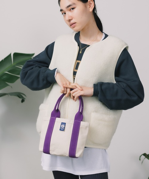 PORT CANVAS(ポートキャンバス)の「PORT CANVAS/ポートキャンバス small TOTE BAG スモールトートバッグ ハンドバッグ(トートバッグ・レディース・ホワイト系2/ホワイト系1/ホワイト系4・FREE)」の1枚目の写真