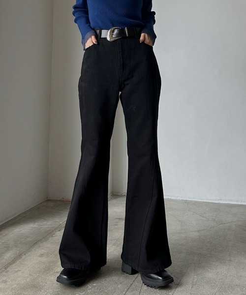 スリムレッグフレアデニム【4color/4size】（デニムパンツ）｜PAGEBOY