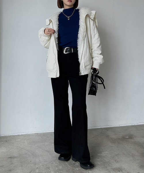 スリムレッグフレアデニム【4color/4size】（デニムパンツ）｜PAGEBOY