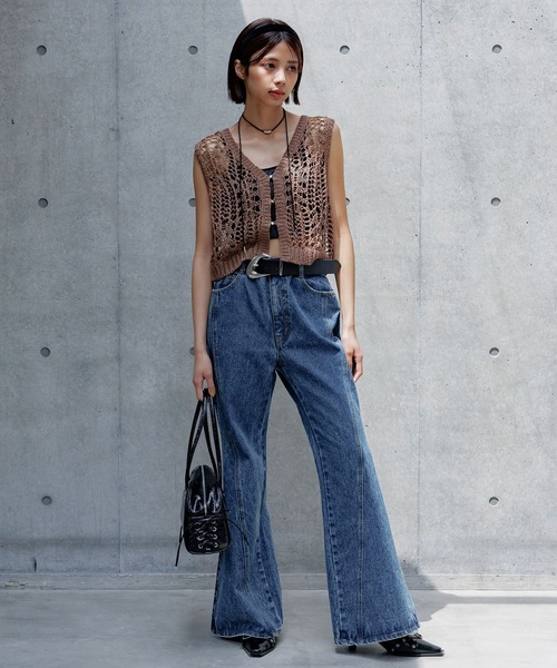 PAGEBOY（ページボーイ）の「スリムレッグフレアデニム【4color/4size】（デニムパンツ・レディース・ブルー系その他/ブラック/ブルー系その他2/ネイビー系/ブラウン系その他/ブラック系その他/ブルー系その他3・X-SMALL/SMALL/MEDIUM/LARGE）」の15枚目の写真