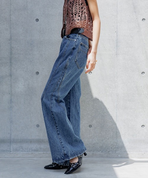 PAGEBOY（ページボーイ）の「スリムレッグフレアデニム【4color/4size】（デニムパンツ・レディース・ブルー系その他/ブラック/ブルー系その他2/ネイビー系/ブラウン系その他/ブラック系その他/ブルー系その他3・X-SMALL/SMALL/MEDIUM/LARGE）」の17枚目の写真