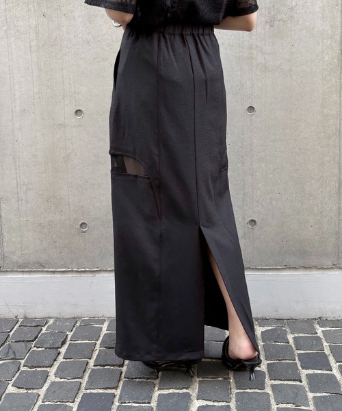 サイドスリットタイトスカート &g'aime】サイドスリットタイトスカート Side Slit Fitted Skirt