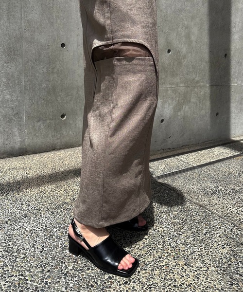 &g'aime(アンジェム)の「【&g'aime】サイドスリットタイトスカート Side Slit Fitted Skirt(スカート・レディース・チャコールグレー/ブラック/モカ・FREE)」の14枚目の写真