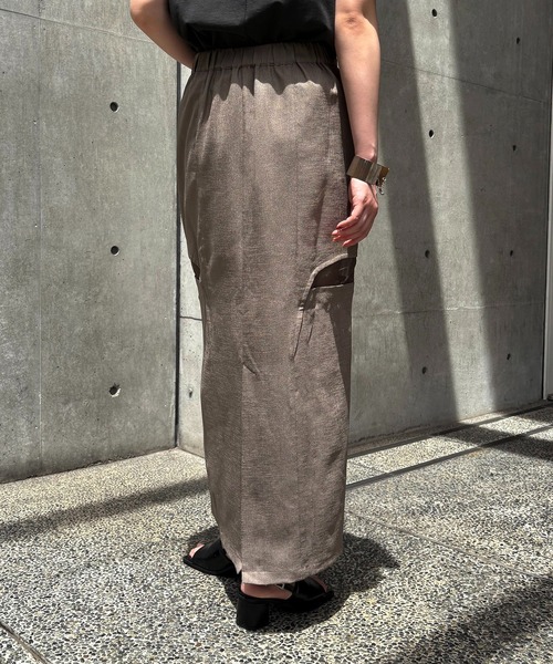 &g'aime(アンジェム)の「【&g'aime】サイドスリットタイトスカート Side Slit Fitted Skirt(スカート・レディース・チャコールグレー/ブラック/モカ・FREE)」の16枚目の写真