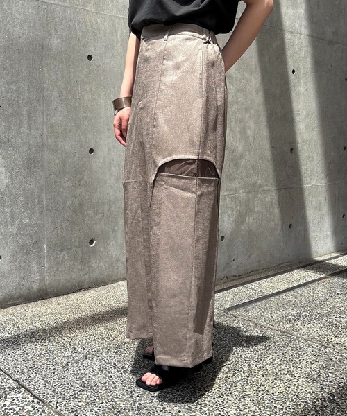 &g'aime(アンジェム)の「【&g'aime】サイドスリットタイトスカート Side Slit Fitted Skirt(スカート・レディース・チャコールグレー/ブラック/モカ・FREE)」の13枚目の写真