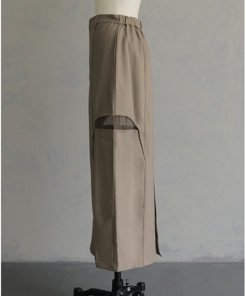 &g'aime(アンジェム)の「【&g'aime】サイドスリットタイトスカート Side Slit Fitted Skirt(スカート・レディース・チャコールグレー/ブラック/モカ・FREE)」の8枚目の写真