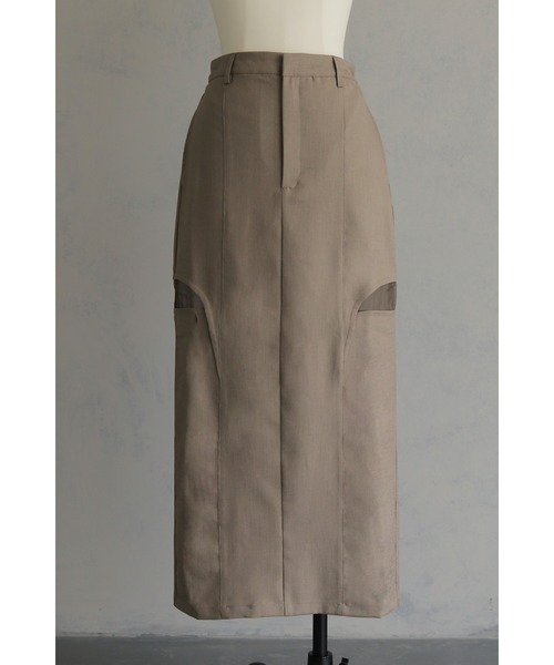 &g'aime(アンジェム)の「【&g'aime】サイドスリットタイトスカート Side Slit Fitted Skirt(スカート・レディース・チャコールグレー/ブラック/モカ・FREE)」の7枚目の写真