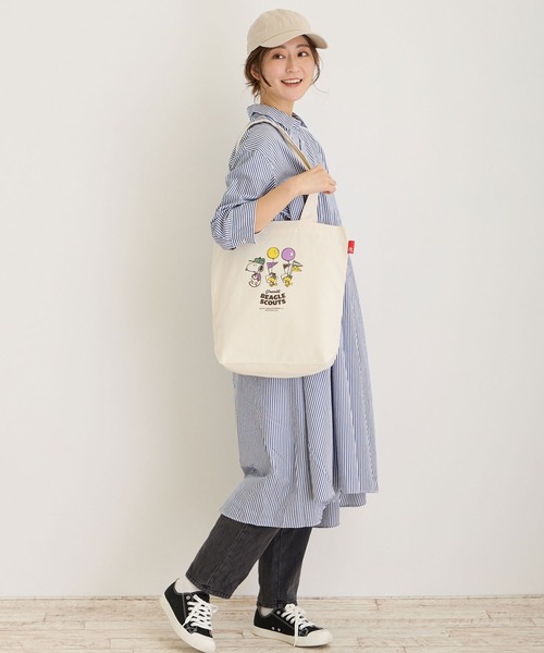 ROOTOTE（ルートート）の「ROOTOTE ルートート IP.TALL.Peanuts-9A（かごバッグ・レディース・コーラルピンク/パープル/イエロー・FREE）」の4枚目の写真