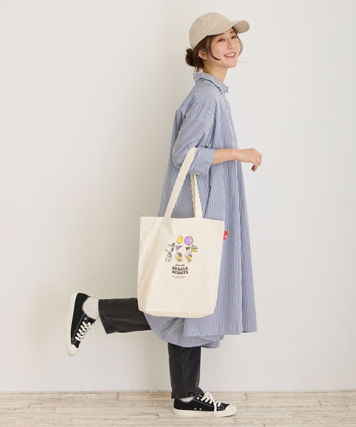 ROOTOTE（ルートート）の「ROOTOTE ルートート IP.TALL.Peanuts-9A（かごバッグ・レディース・コーラルピンク/パープル/イエロー・FREE）」の5枚目の写真