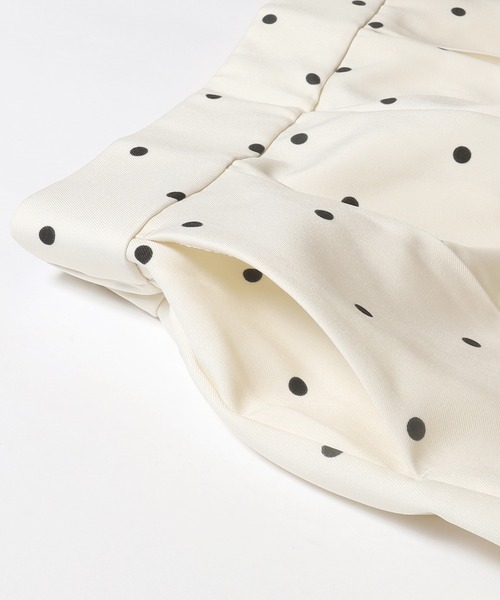 coca（coca）（コカ）の「ドット柄センタープレスワイドパンツ セットアップ可能（スラックス・レディース・アイボリー/ブラック・S/L/M）」の21枚目の写真