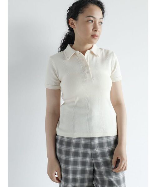 FIKA.(フィーカ)の「Prib Polo shirts(Tシャツ/カットソー・レディース・アイボリー/ライトブルー/ピンク系その他2・FREE)」の4枚目の写真