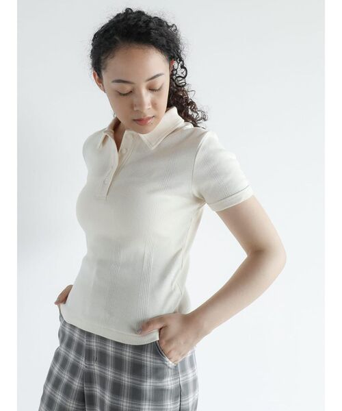 FIKA.(フィーカ)の「Prib Polo shirts(Tシャツ/カットソー・レディース・アイボリー/ライトブルー/ピンク系その他2・FREE)」の6枚目の写真
