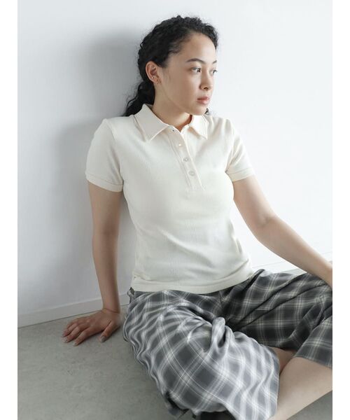 FIKA.(フィーカ)の「Prib Polo shirts(Tシャツ/カットソー・レディース・アイボリー/ライトブルー/ピンク系その他2・FREE)」の8枚目の写真